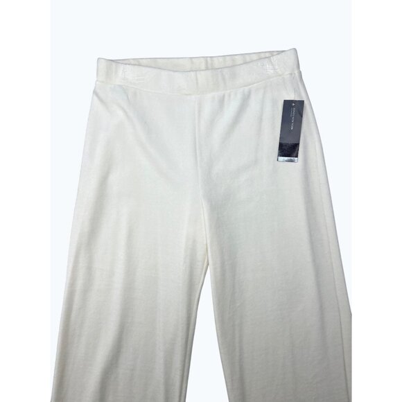 Jones New York Signature Womens Velour Ivory Cotton-Blend Lounge Pants Medium - Picture 7 of 11